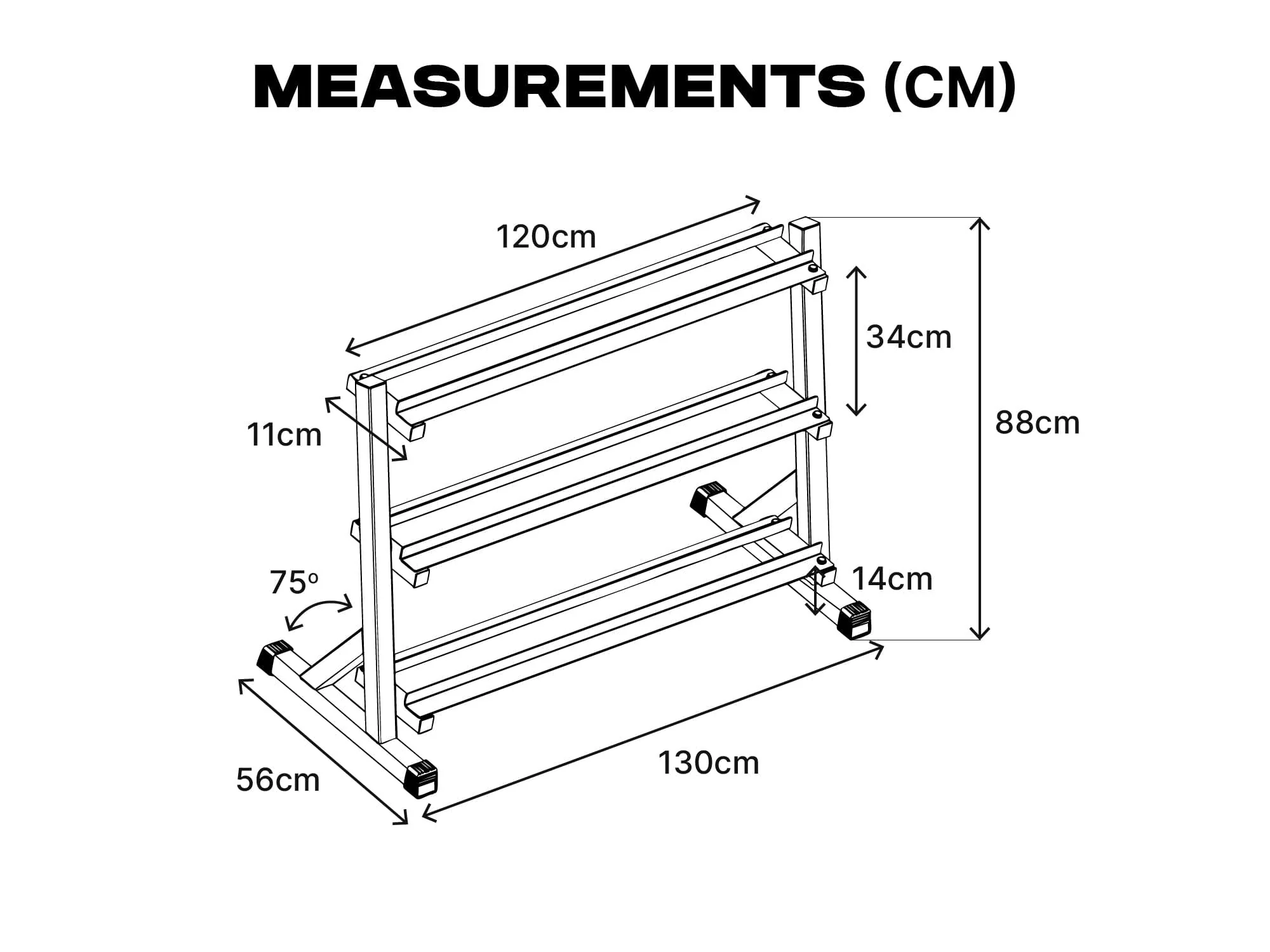 3-Tier 400KG Dumbbell Rack - Image 7