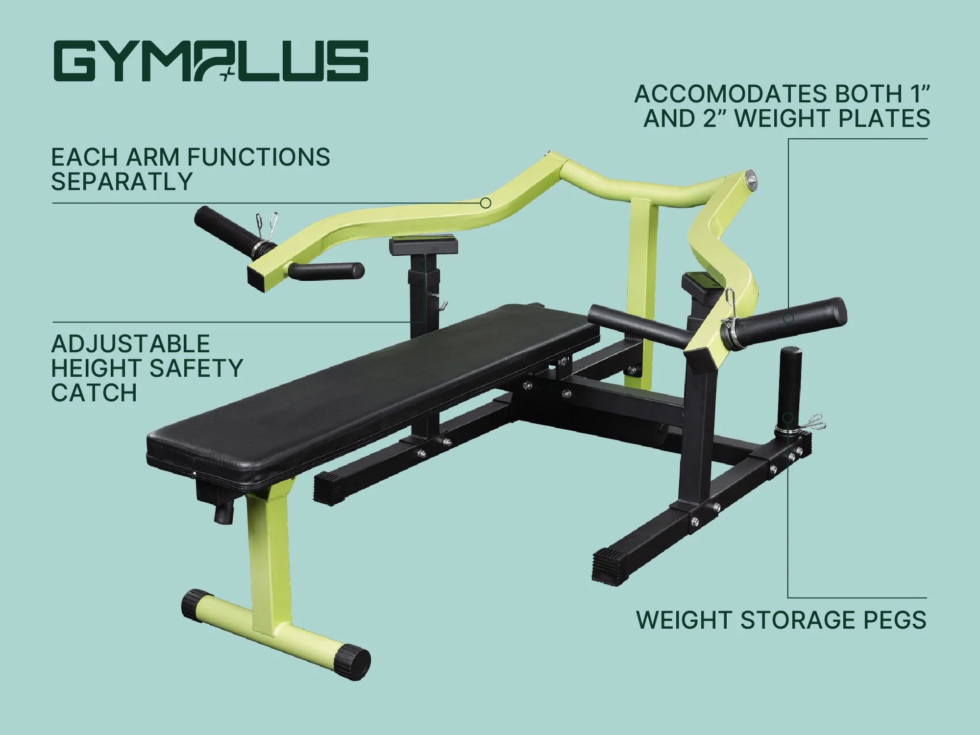 Adjustable Bench Press with Converging Arms - Image 3