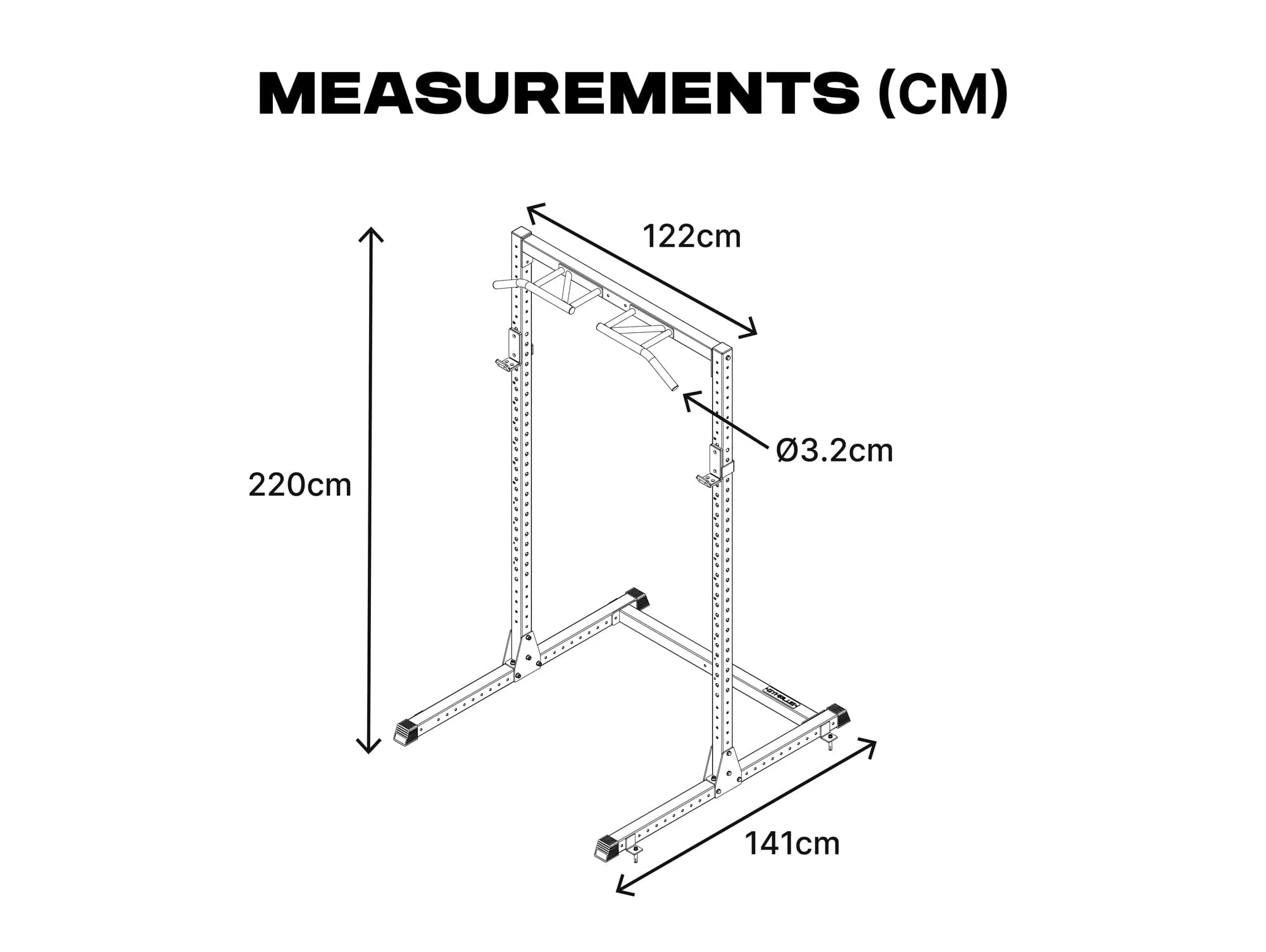 Half Power Rack with Storage and Cable System Option - HR2300 - Image 18