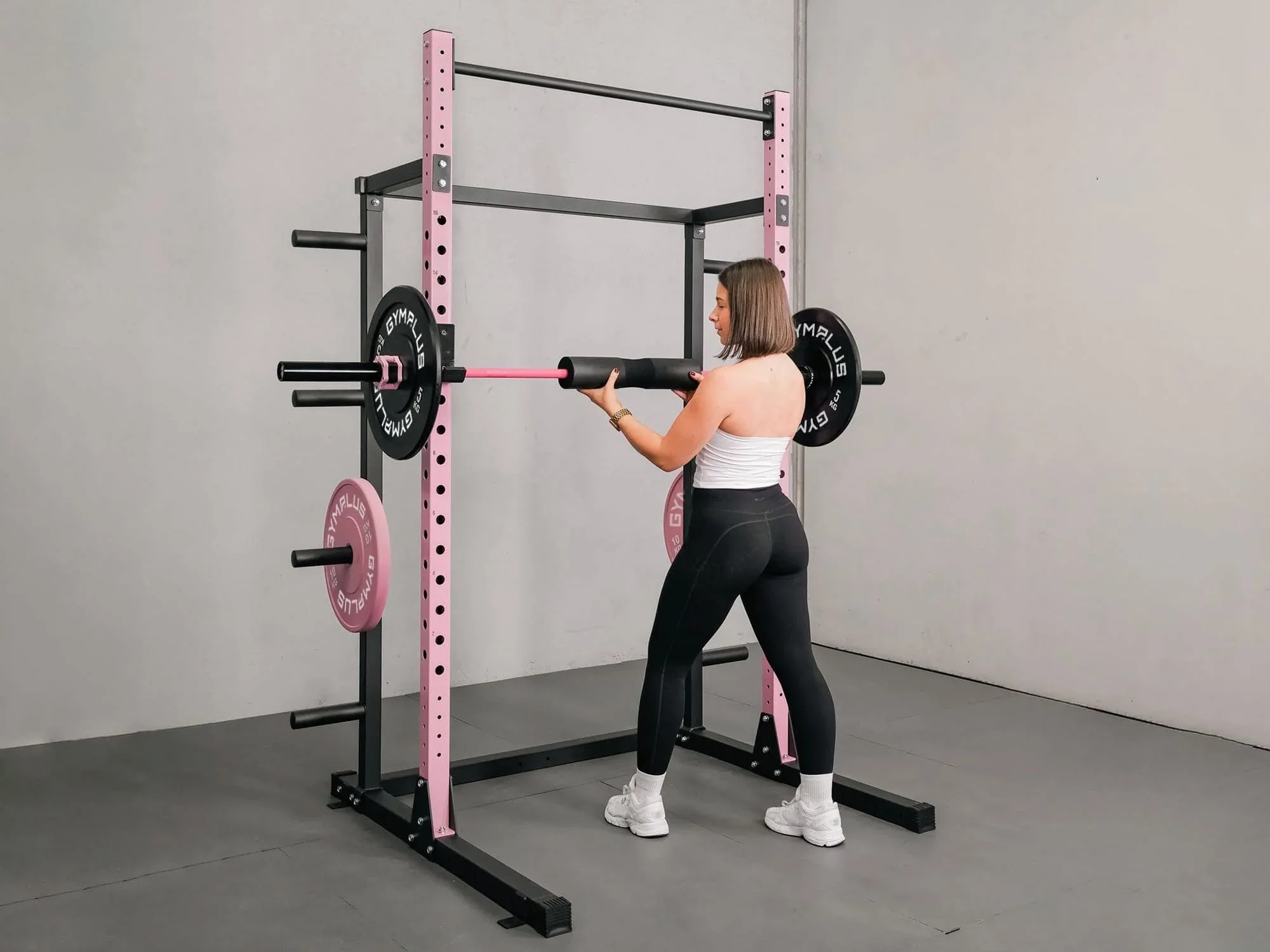 Half Power Rack with Storage and Cable System Option - HR2300 Pink - Image 5