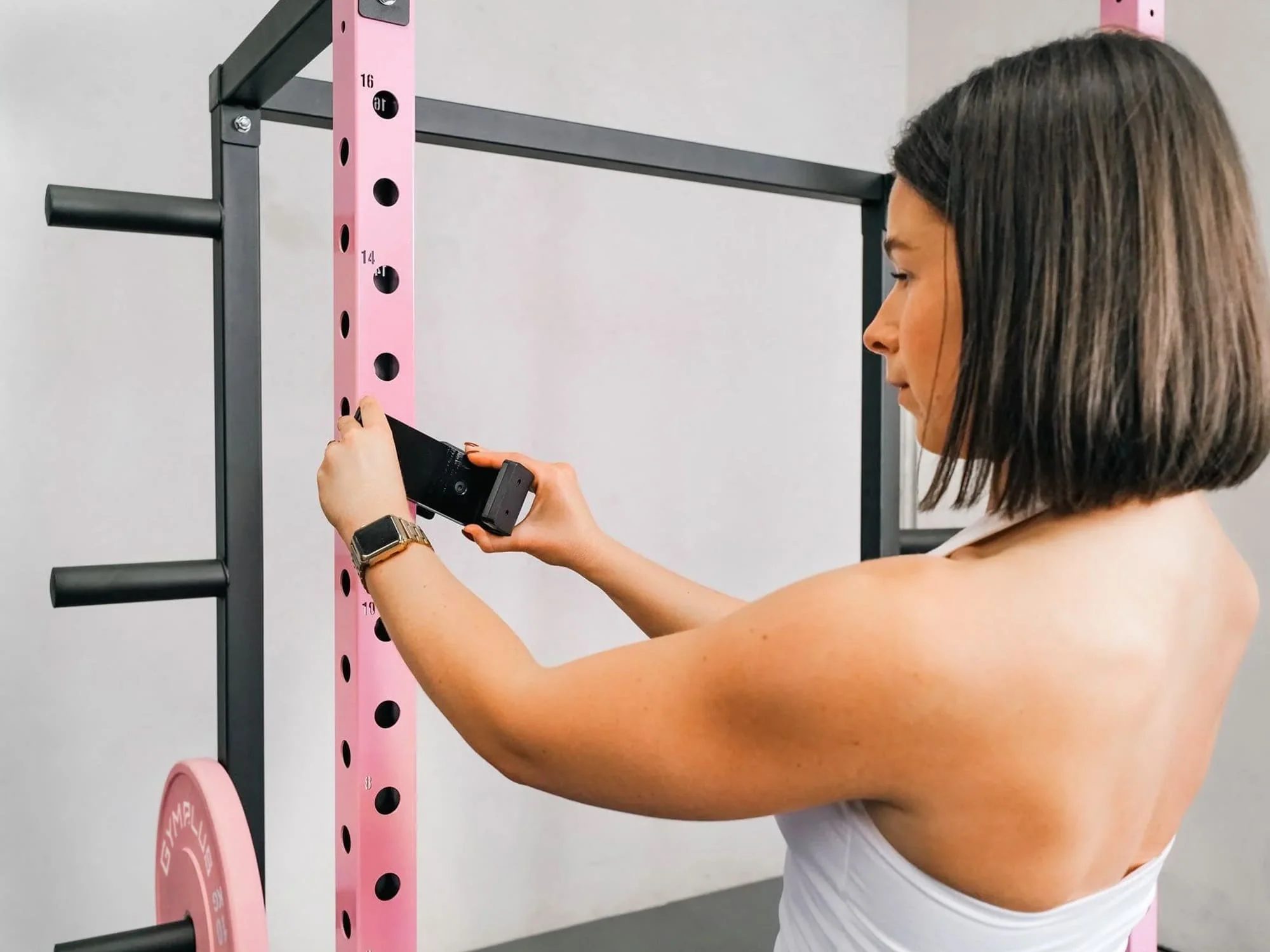 Half Power Rack with Storage and Cable System Option - HR2300 Pink - Image 6