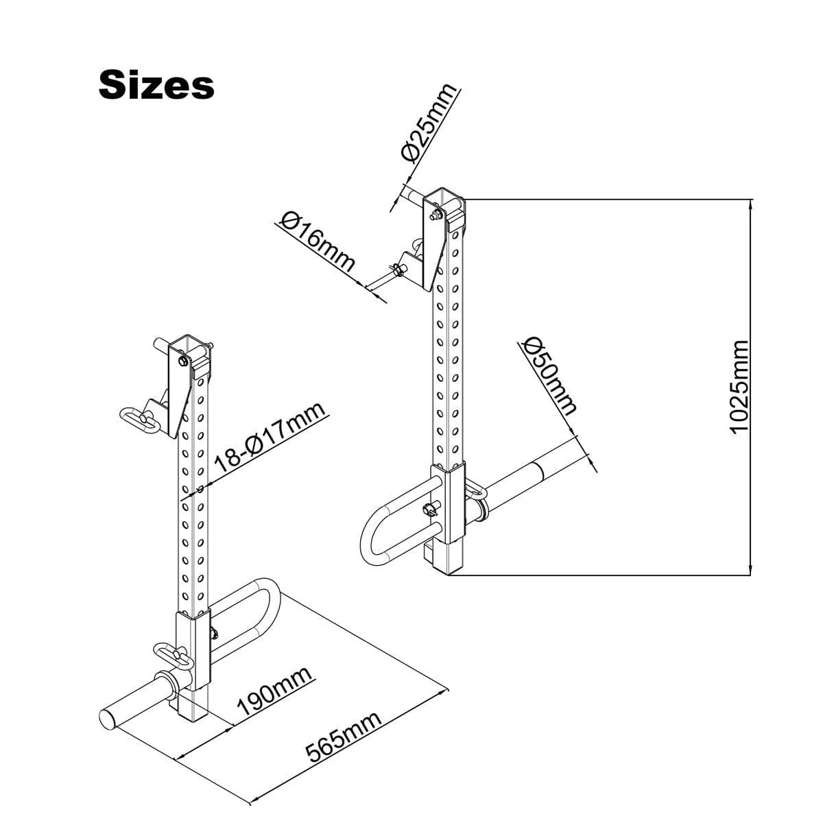 Jammer Arms for 50mm Power Cage 1 Inch Holes - Image 9