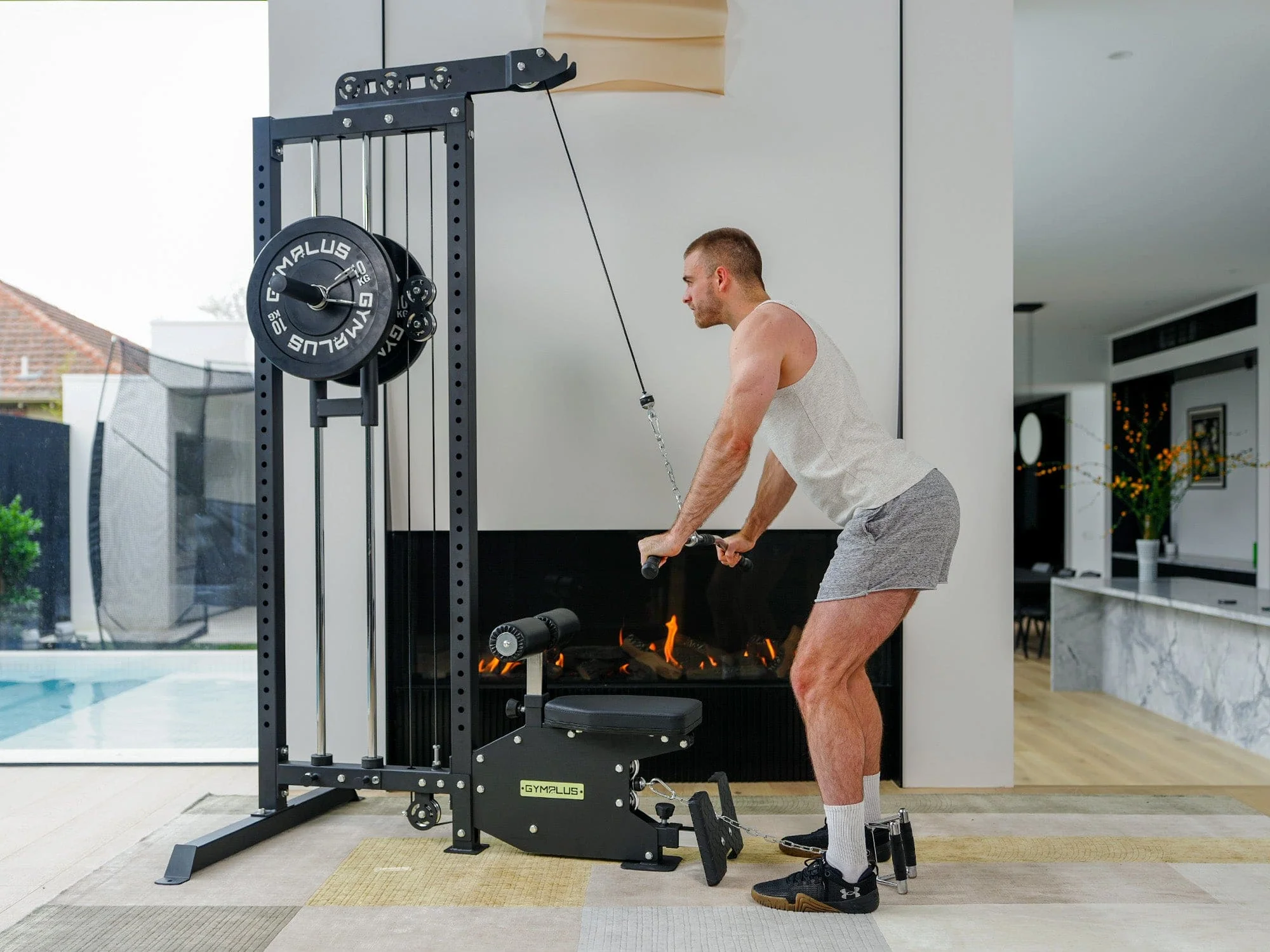 Lat Pulldown Low Row Machine with Aluminium Pulley Wheels - L4 Pro Series - Image 5
