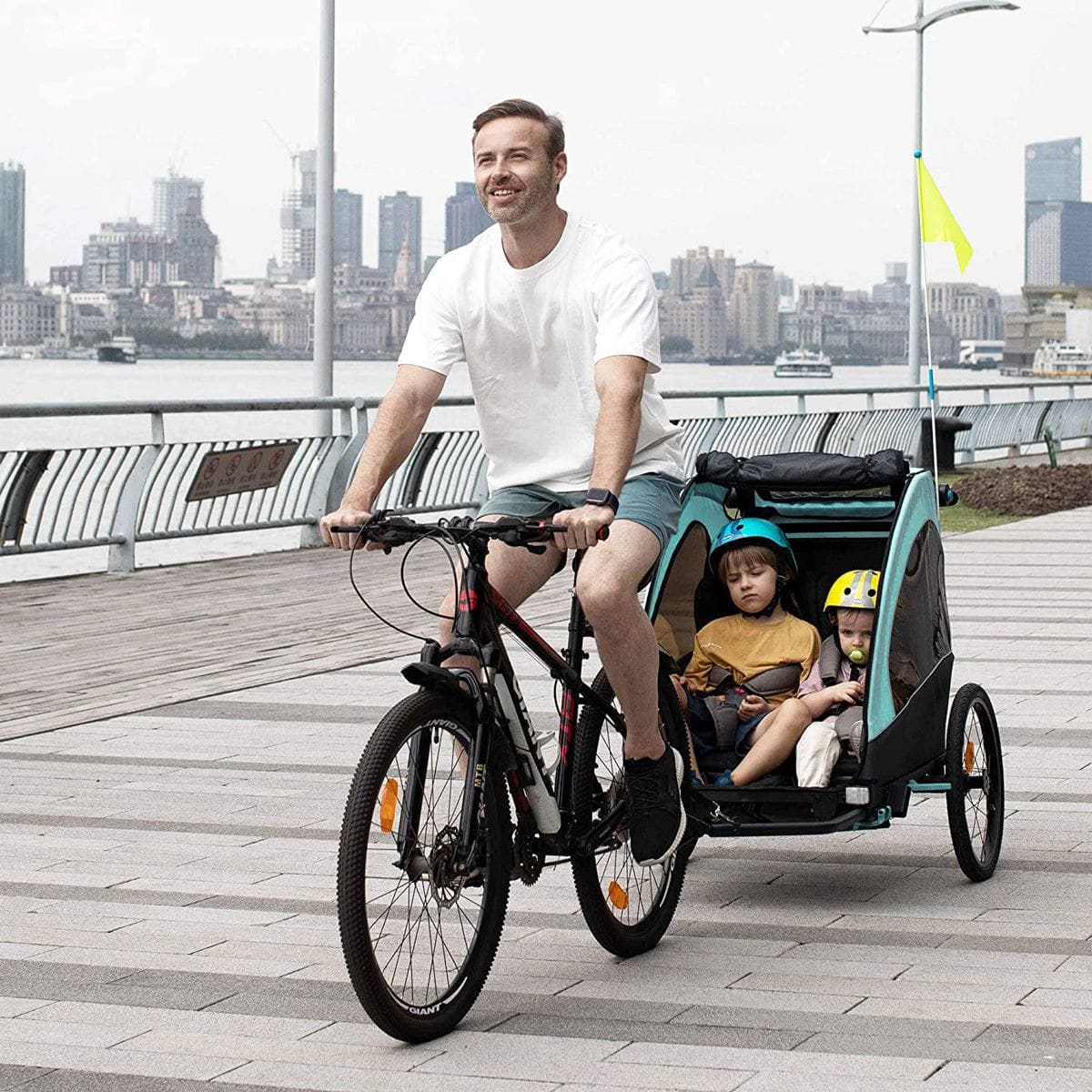 Deluxe 3-in-1 Kids Bike Trailer & Jogger Stroller - Image 3