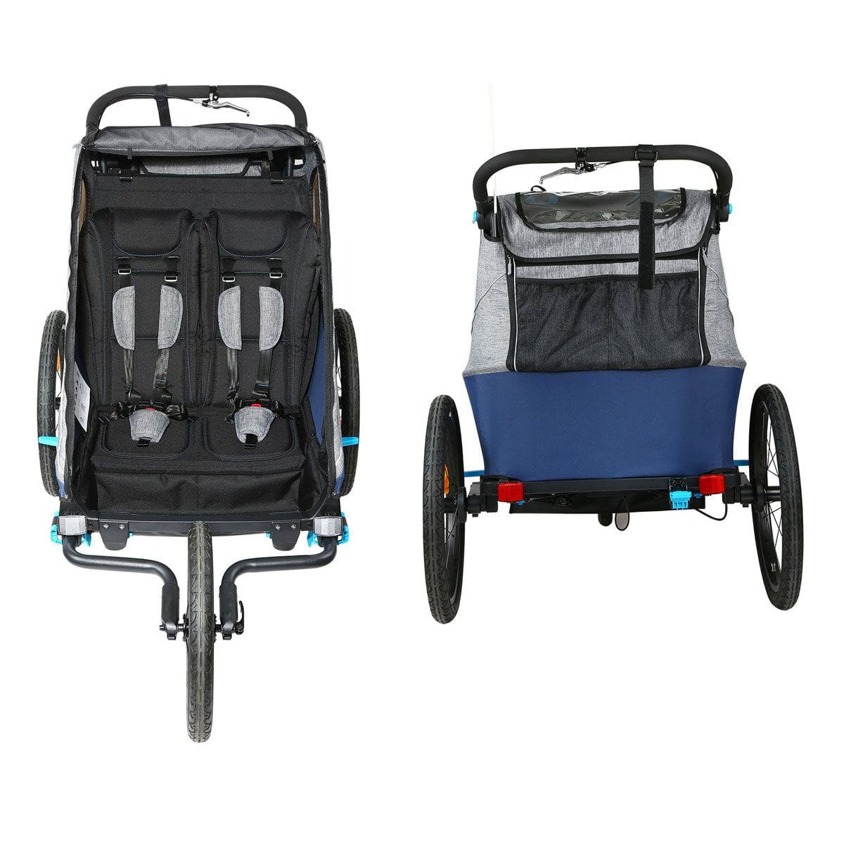 Deluxe 3-in-1 Kids Bike Trailer & Jogger Stroller - Image 4