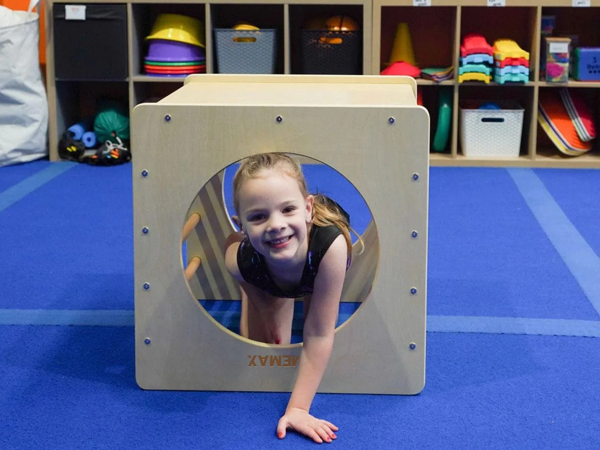 MEMAX Kids Climber Set - Wooden Cube Climber with Ramp/Slide - Image 4