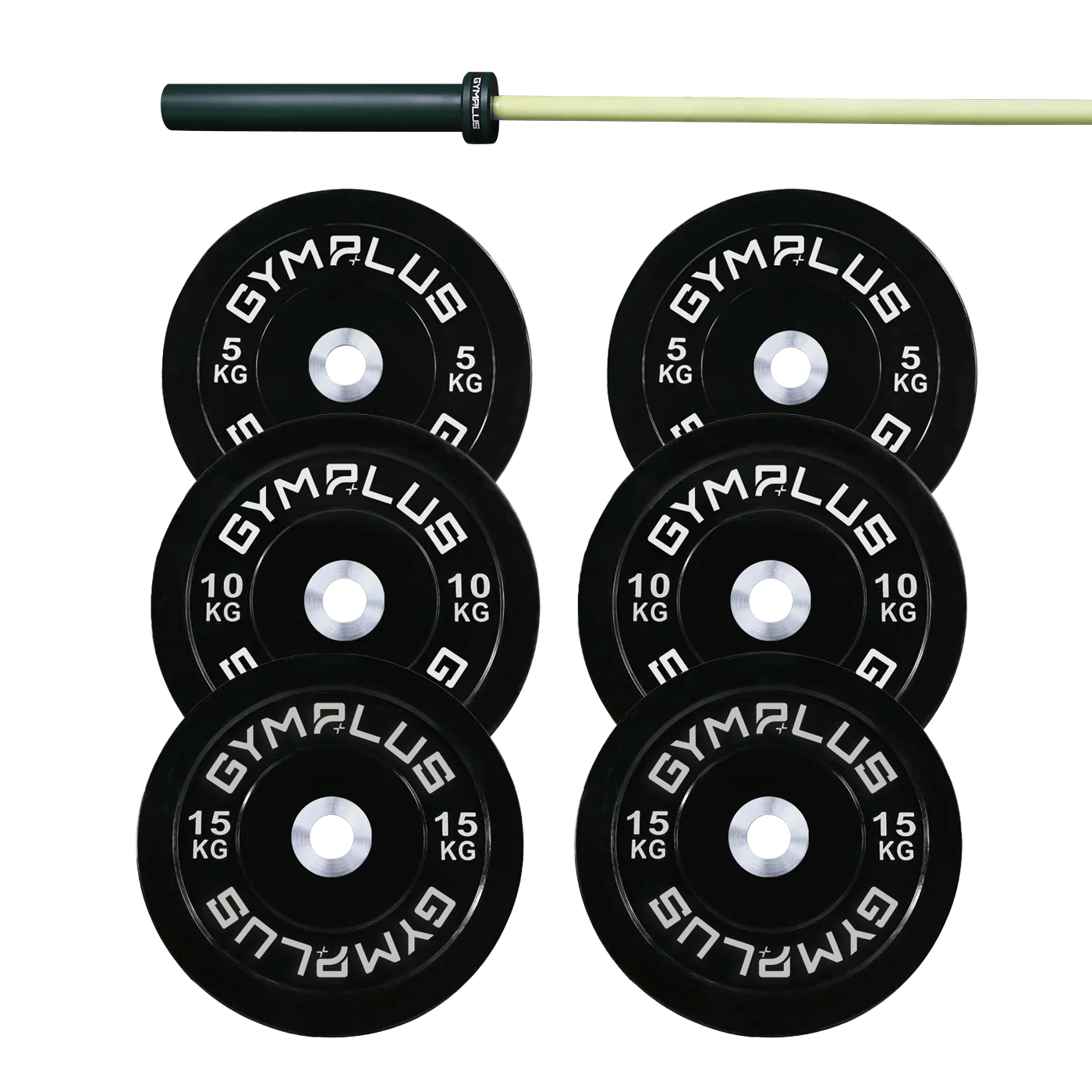 Evolve Olympic Bar 15KG and Bumper Plate Set - Image 3