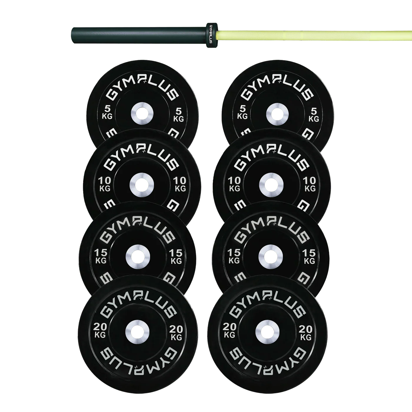 Evolve Olympic Bar 20KG and Bumper Plate Set - Image 3
