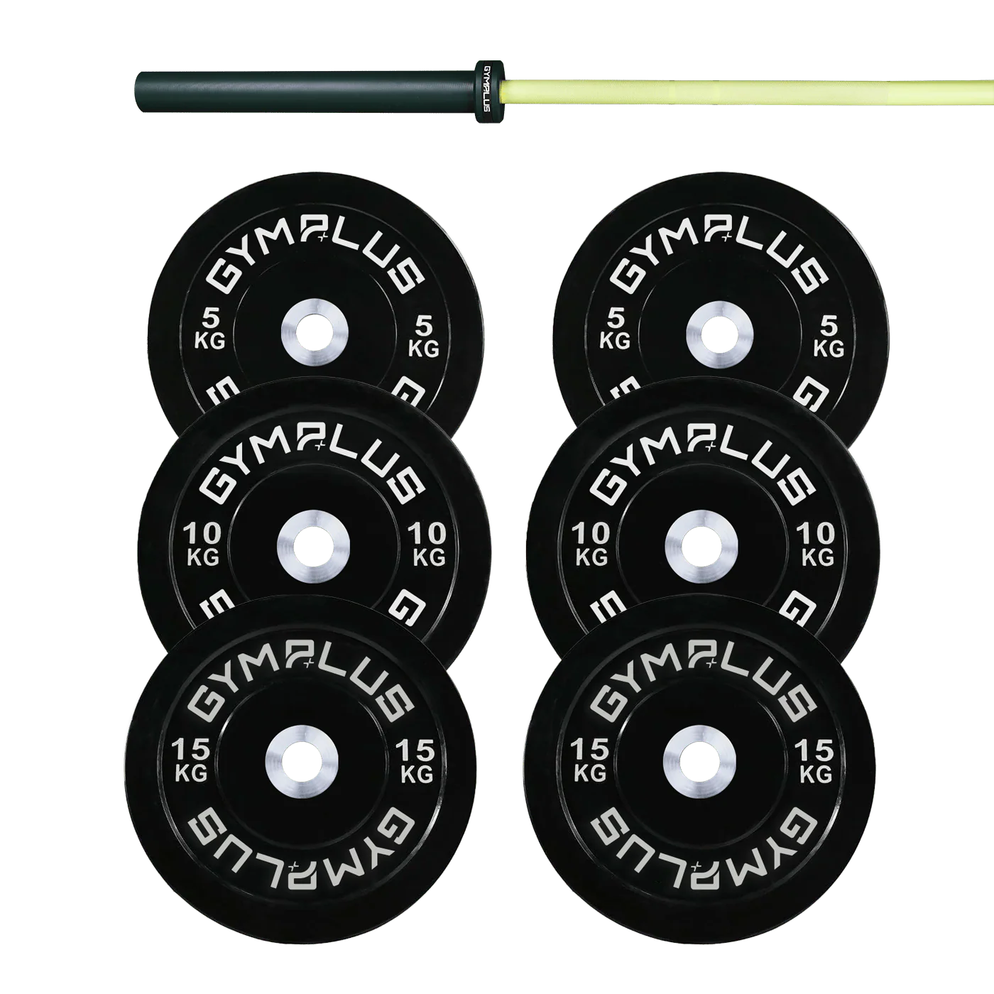 Evolve Olympic Bar 20KG and Bumper Plate Set - Image 4