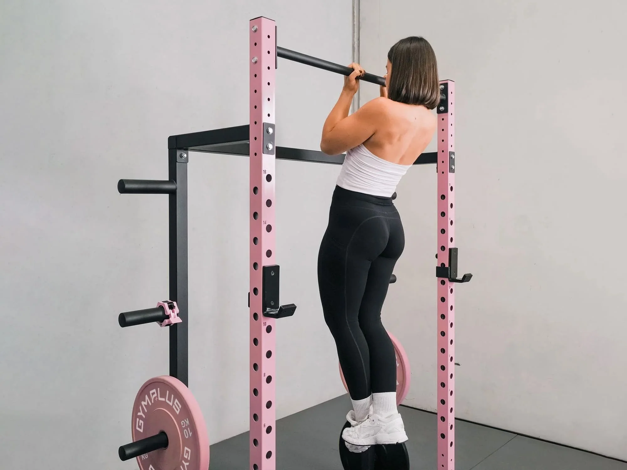 Half Power Rack Garage Gym Package - Pink - Image 5