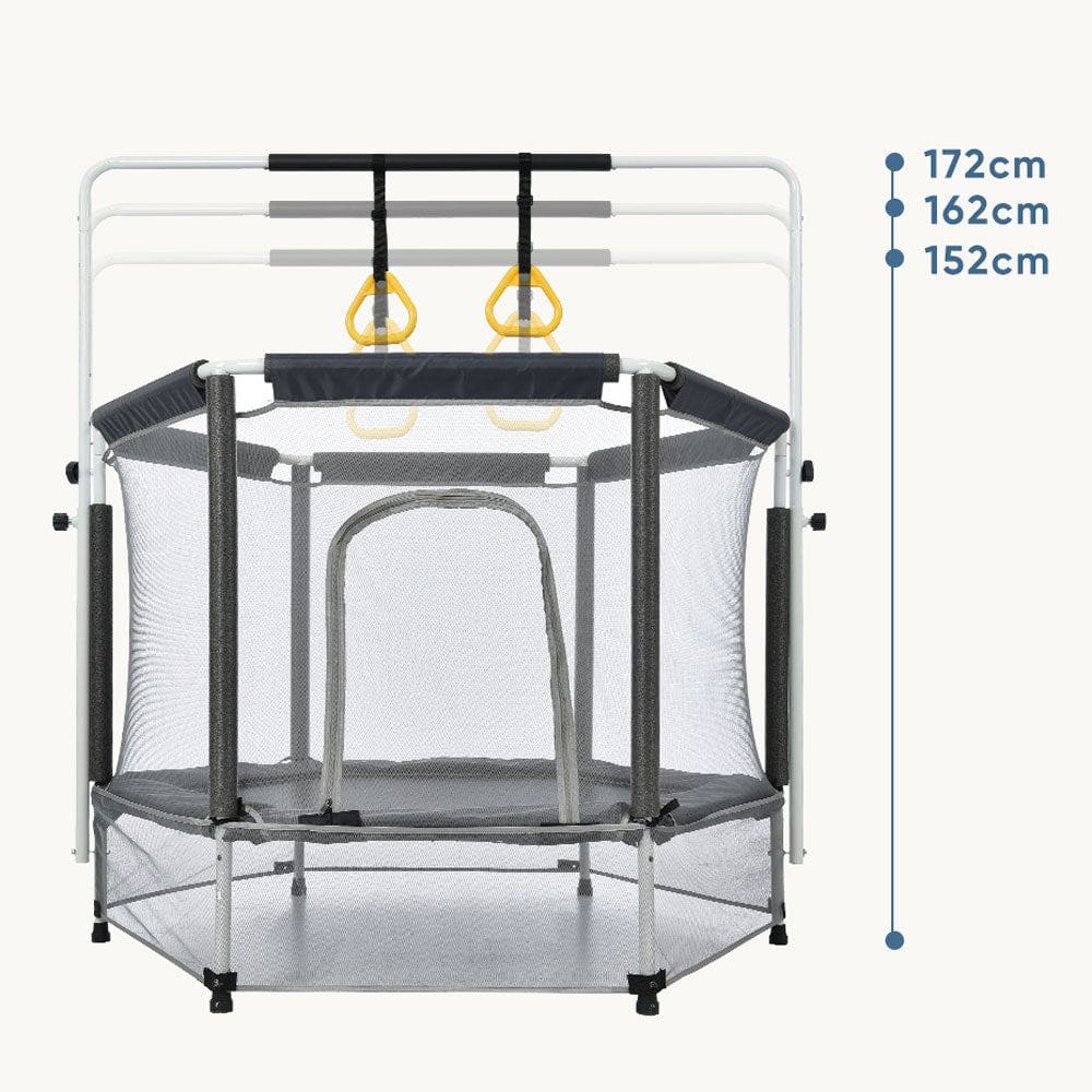 MEMAX Kids Indoor Trampoline - with Horizontal Bar - Image 4