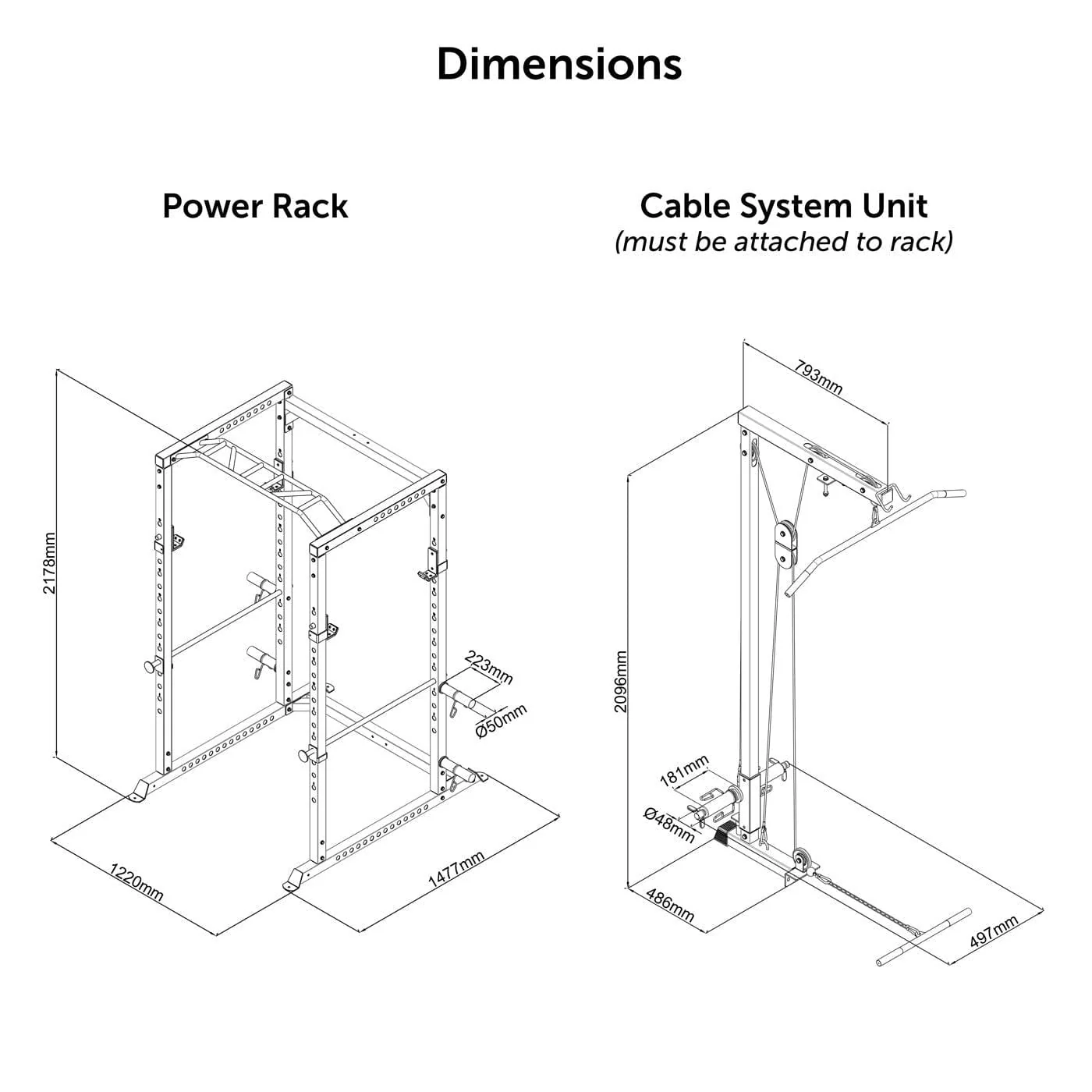 L4 Power Rack with Cable Pulley System (Blemish) - Image 13