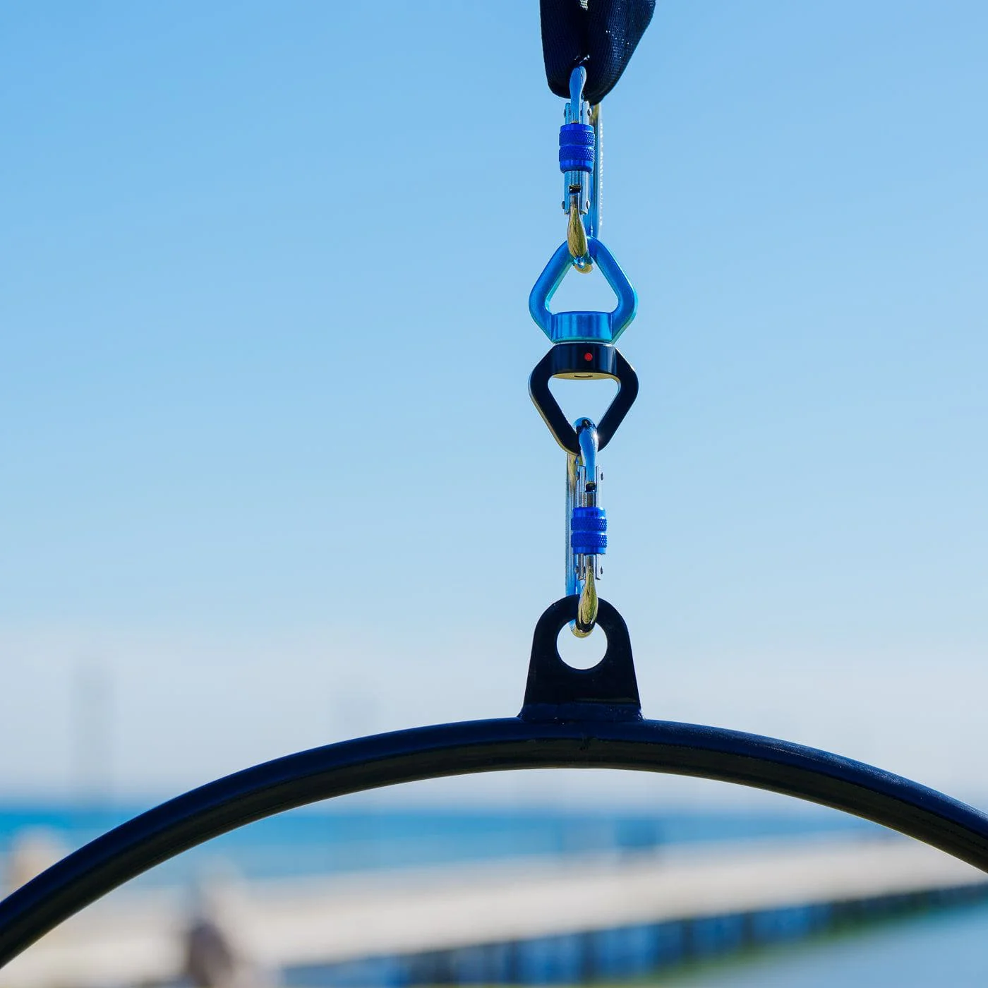 MEMAX Aerial Lyra Hoop Set | Aerial Ring with Full Accessories – Chrome & Black - Image 4