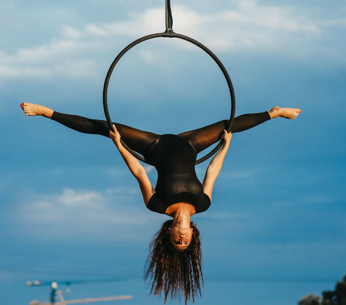 MEMAX Aerial Lyra Hoop Set | Aerial Ring with Full Accessories – Chrome & Black - Image 6