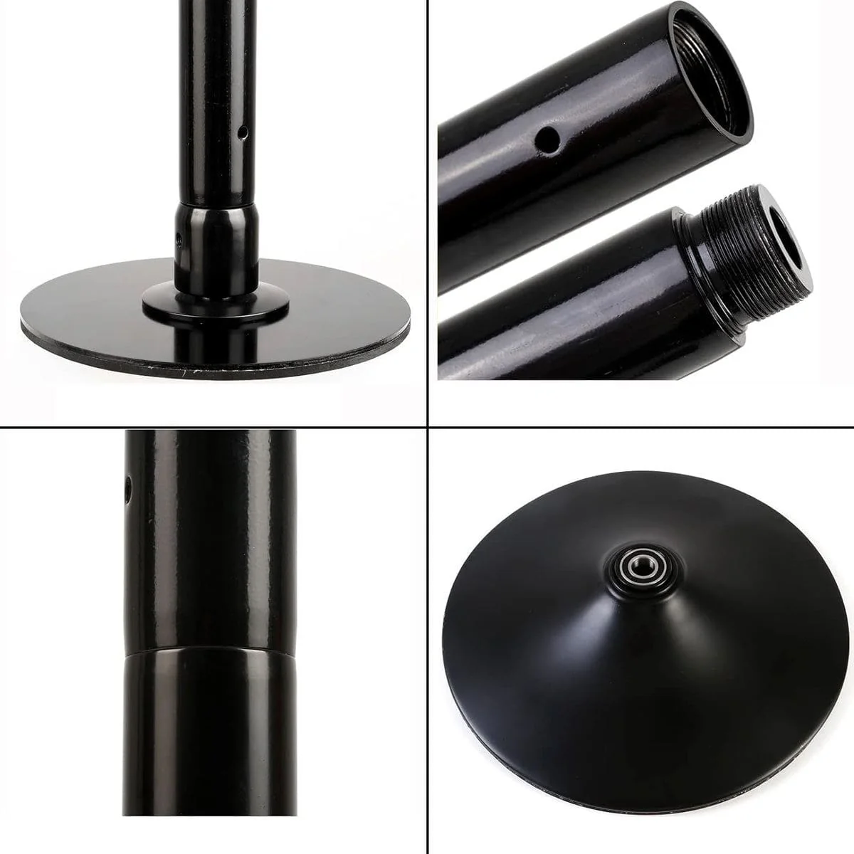 MEMAX Portable Dancing Pole - Static and Spinning - Black - Image 2