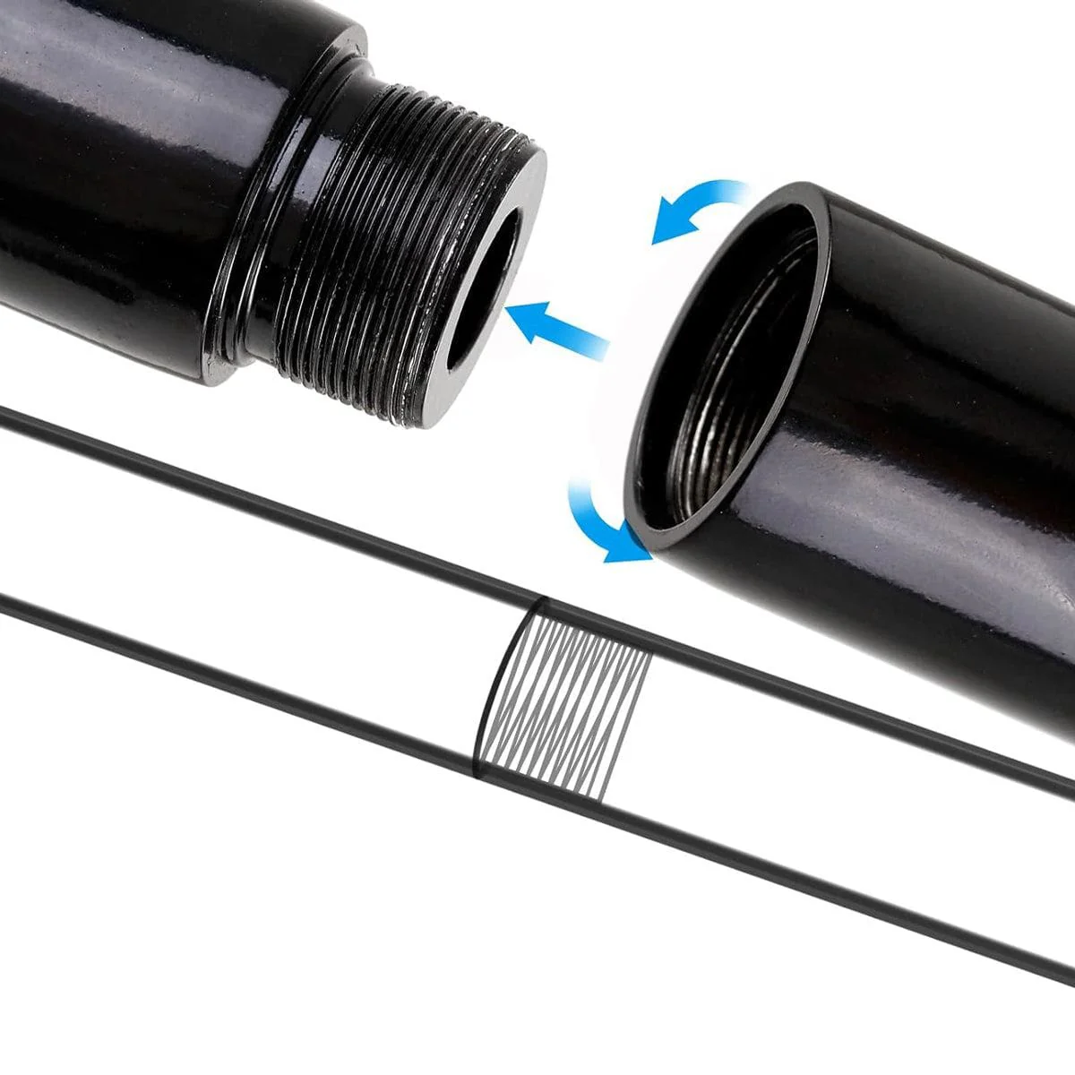 MEMAX Portable Dancing Pole - Static and Spinning - Black - Image 3