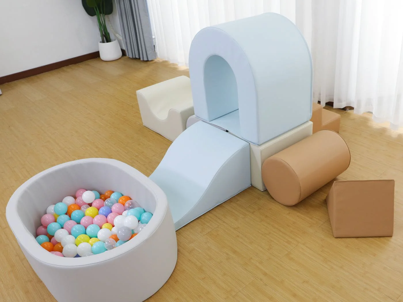 Sensory Soft Play Building Blocks and Ball Pit - 9 Piece (Large) - Image 6