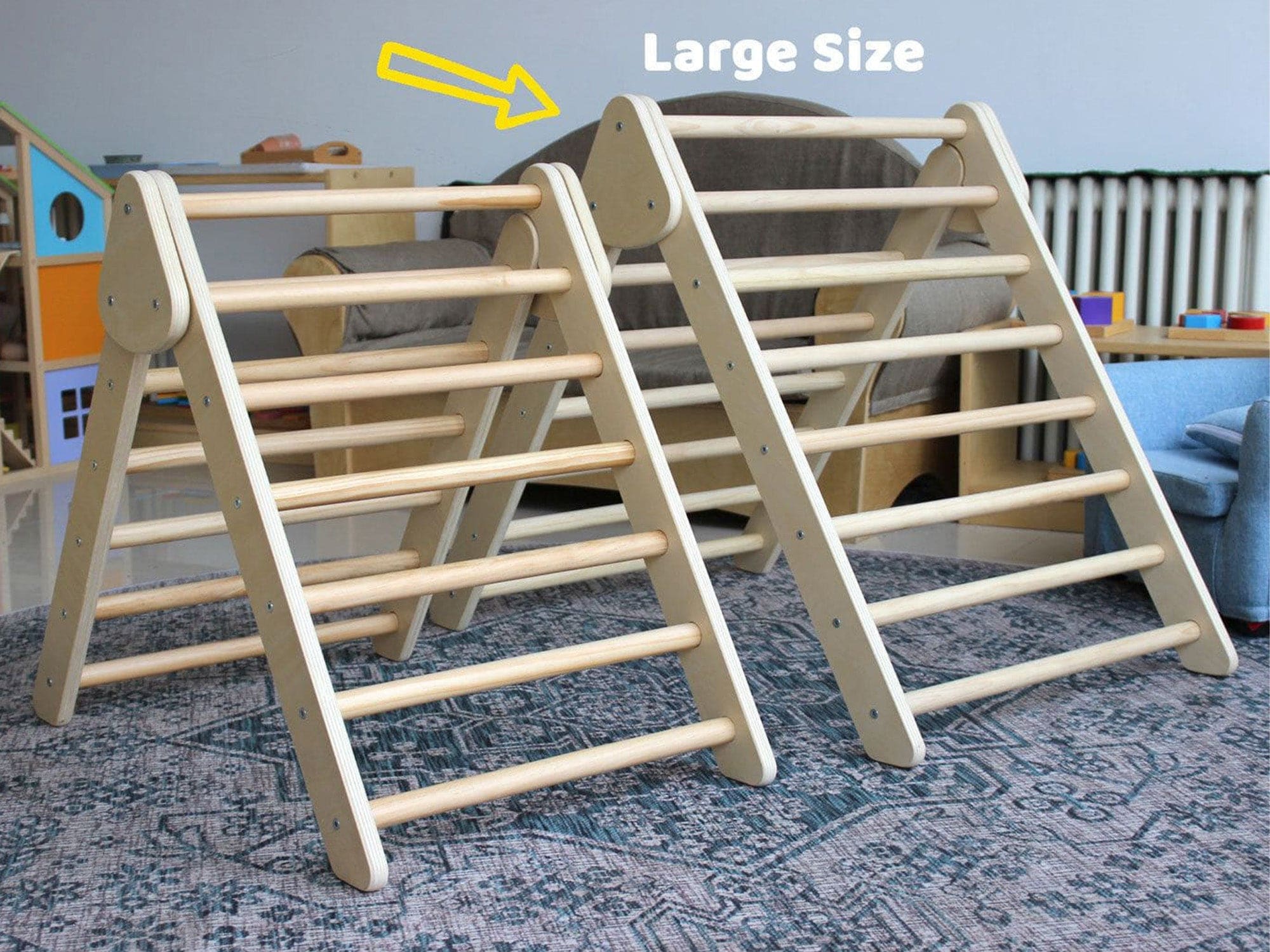 Pikler Foldable Climbing Triangle with Ramp - Image 9