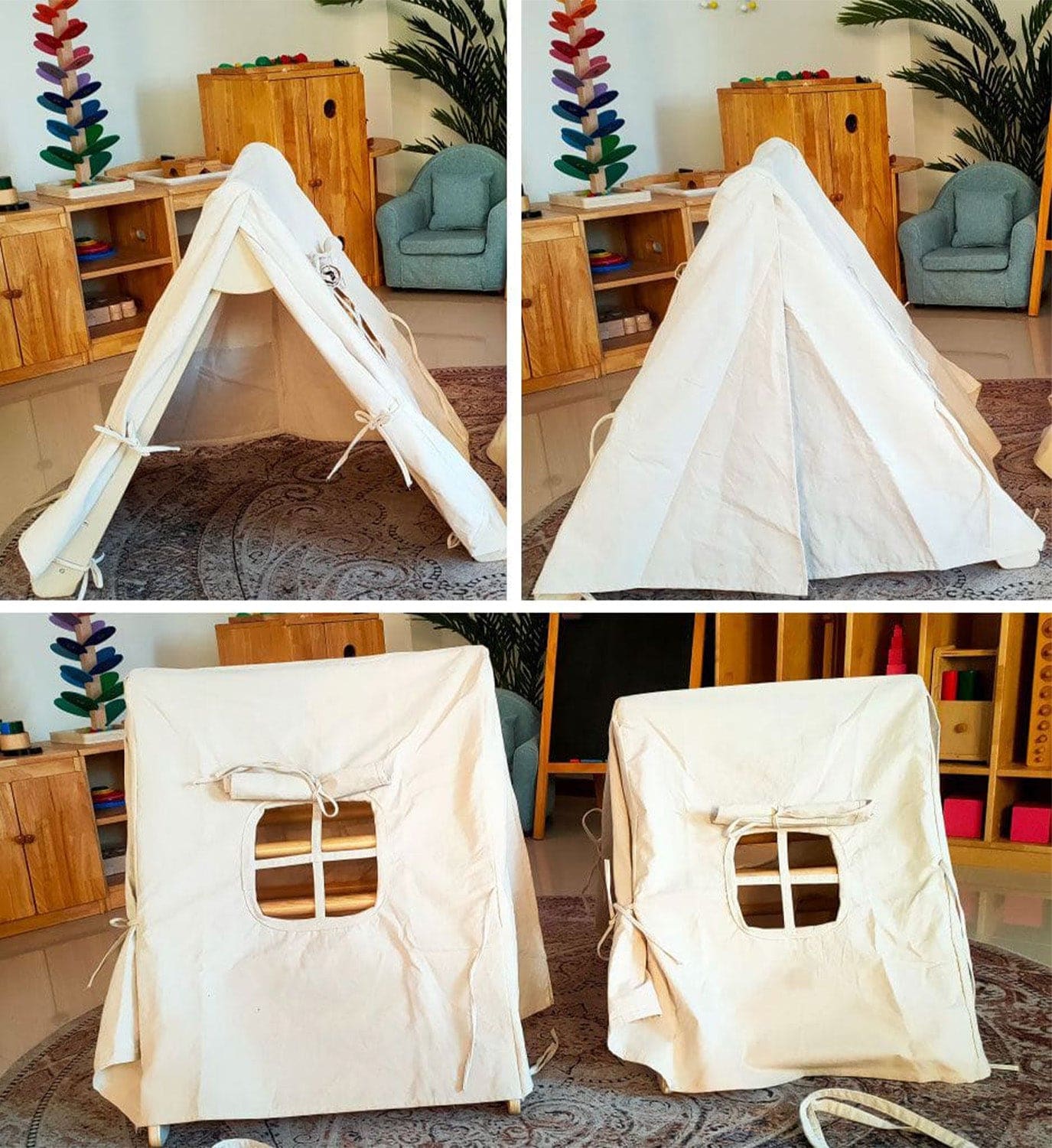 Large Pikler Foldable Climbing Triangle with Tent - Image 13