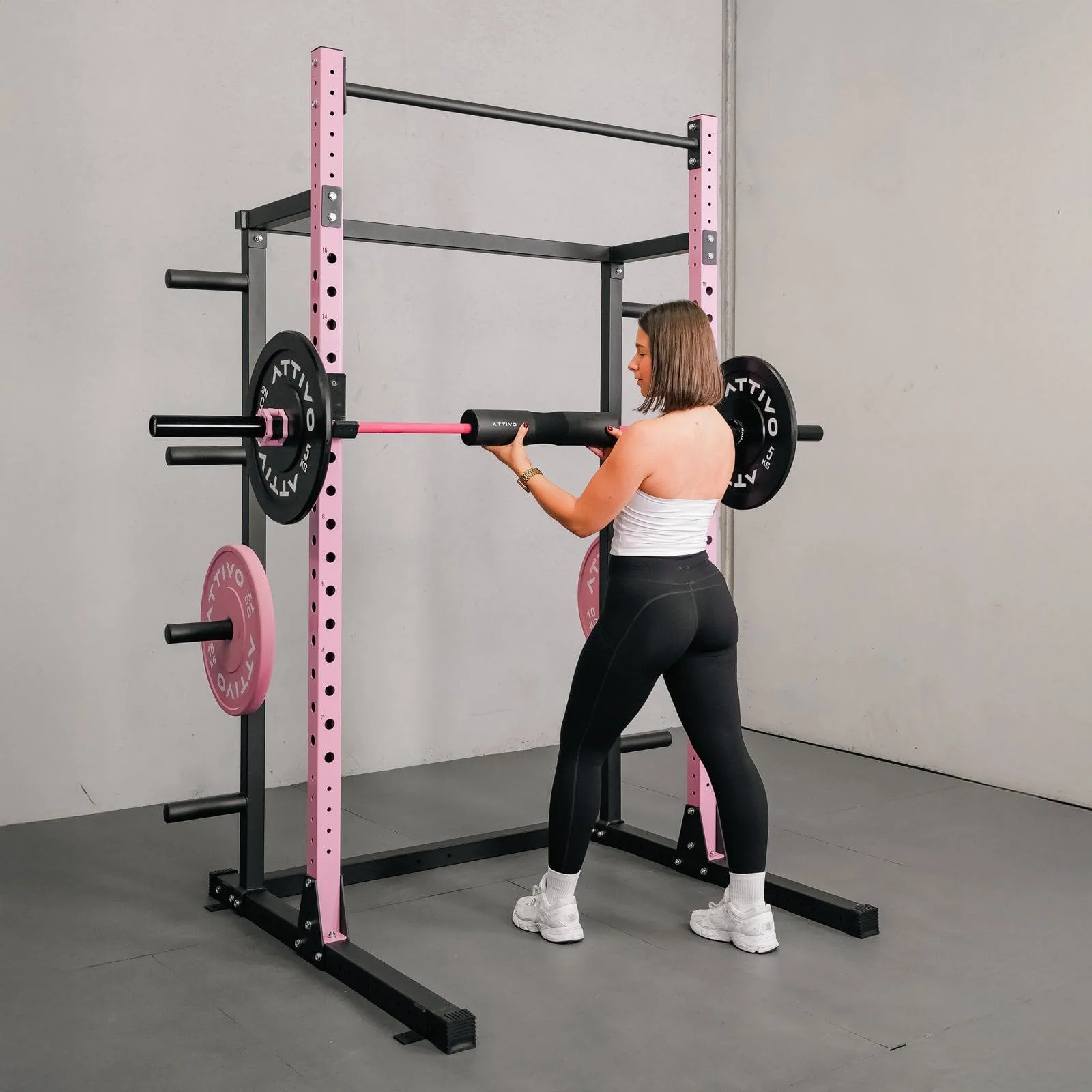 Pink Half Power Rack Garage Gym Package - Complete Setup - Image 3