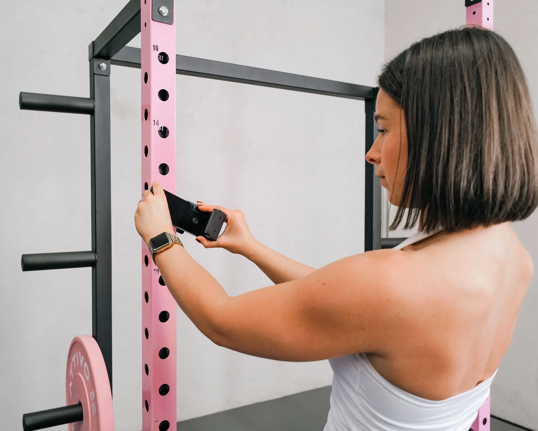 Pink Half Power Rack Garage Gym Package - Complete Setup - Image 5