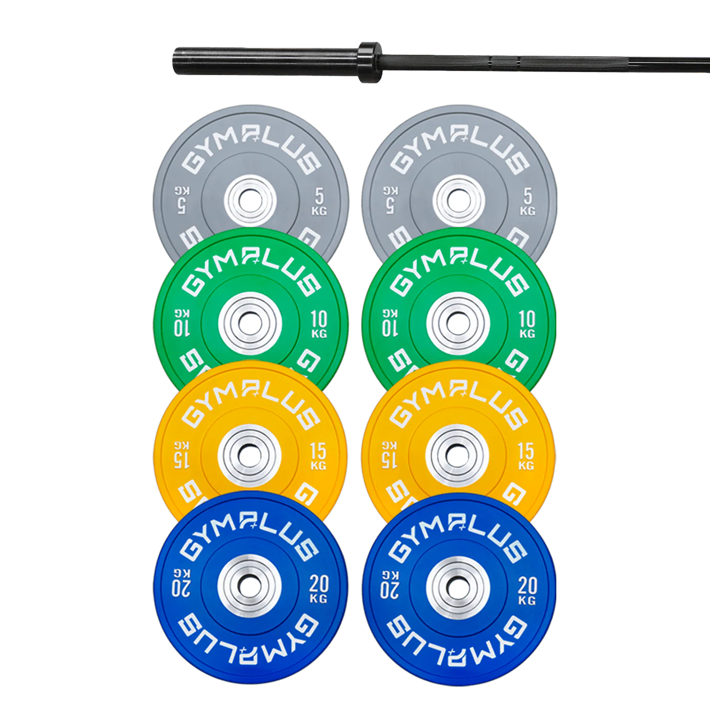 Remarkables Olympic Bar 15KG and Bumper Plates Set - Image 4