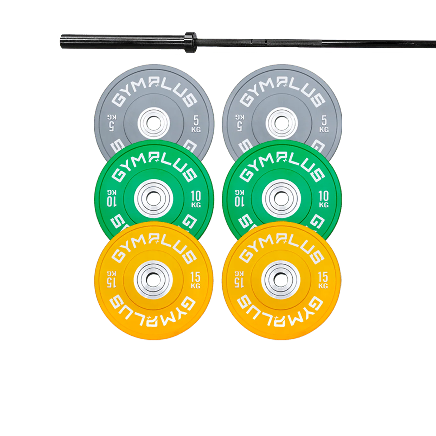 Remarkables Olympic Bar 20KG and Bumper Plates Set - Image 3