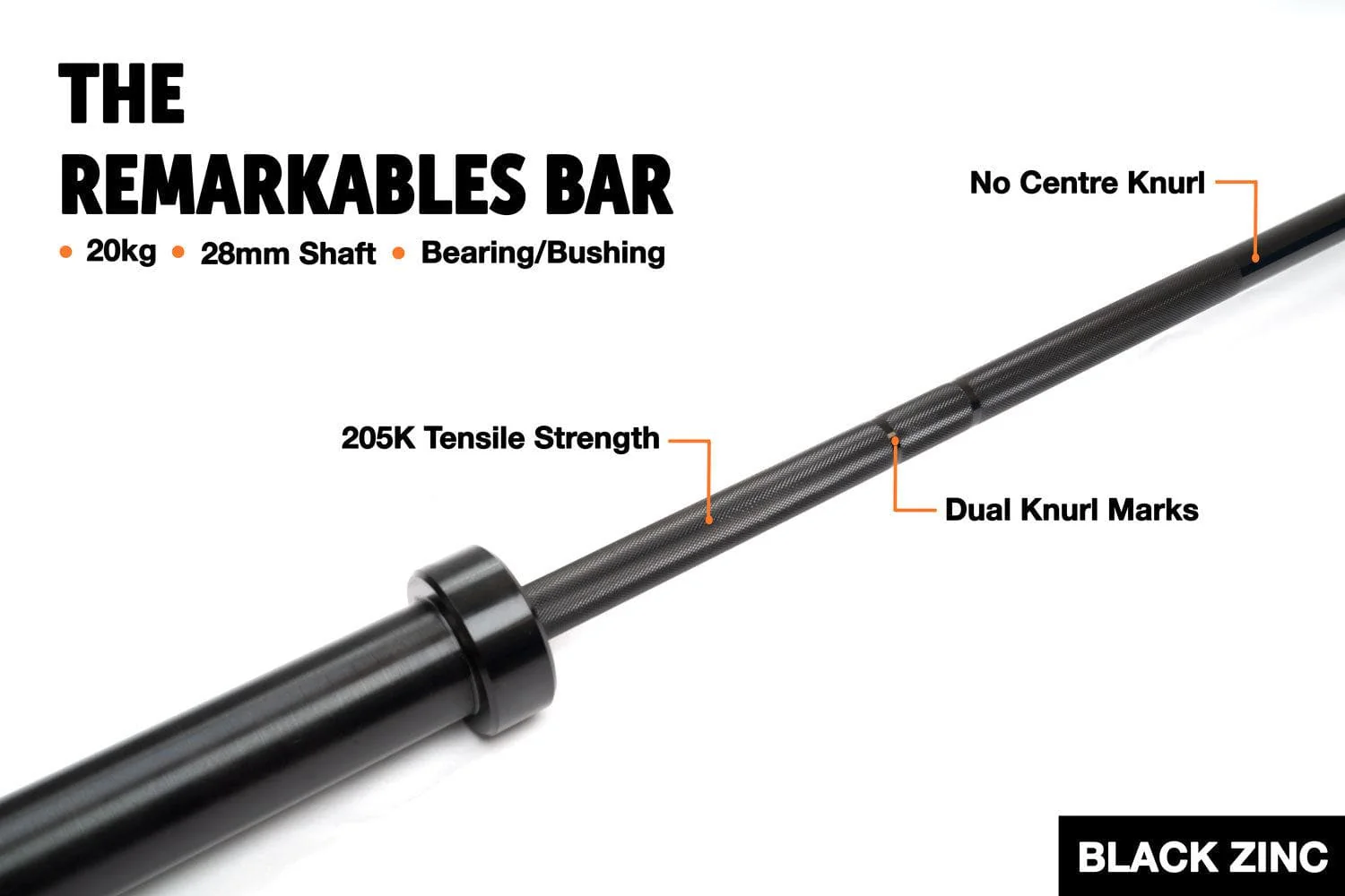 Remarkables Olympic Bar 20KG and Bumper Plates Set - Image 7