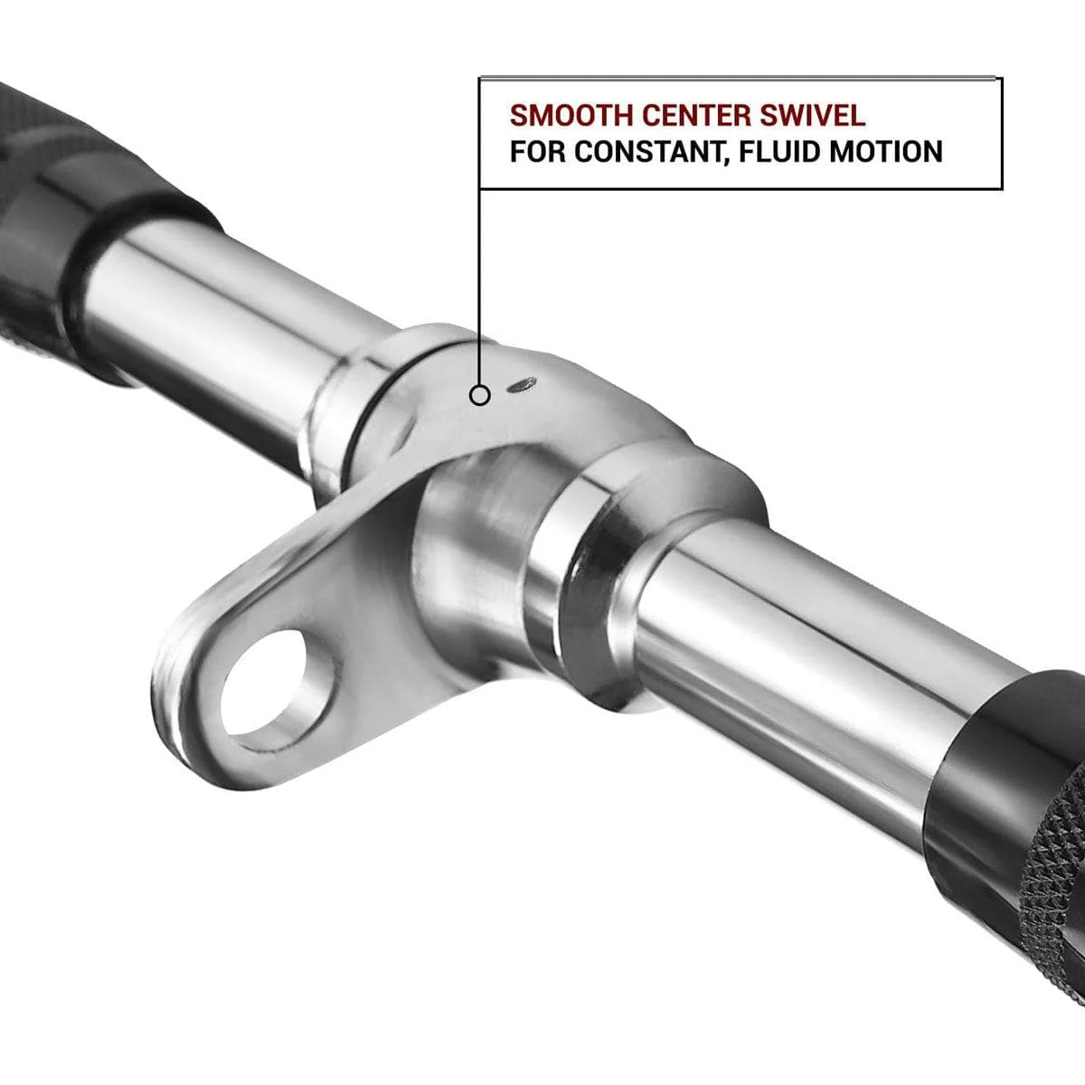 Rotating Straight Bar Cable Attachment with Rubber Grips - Image 3