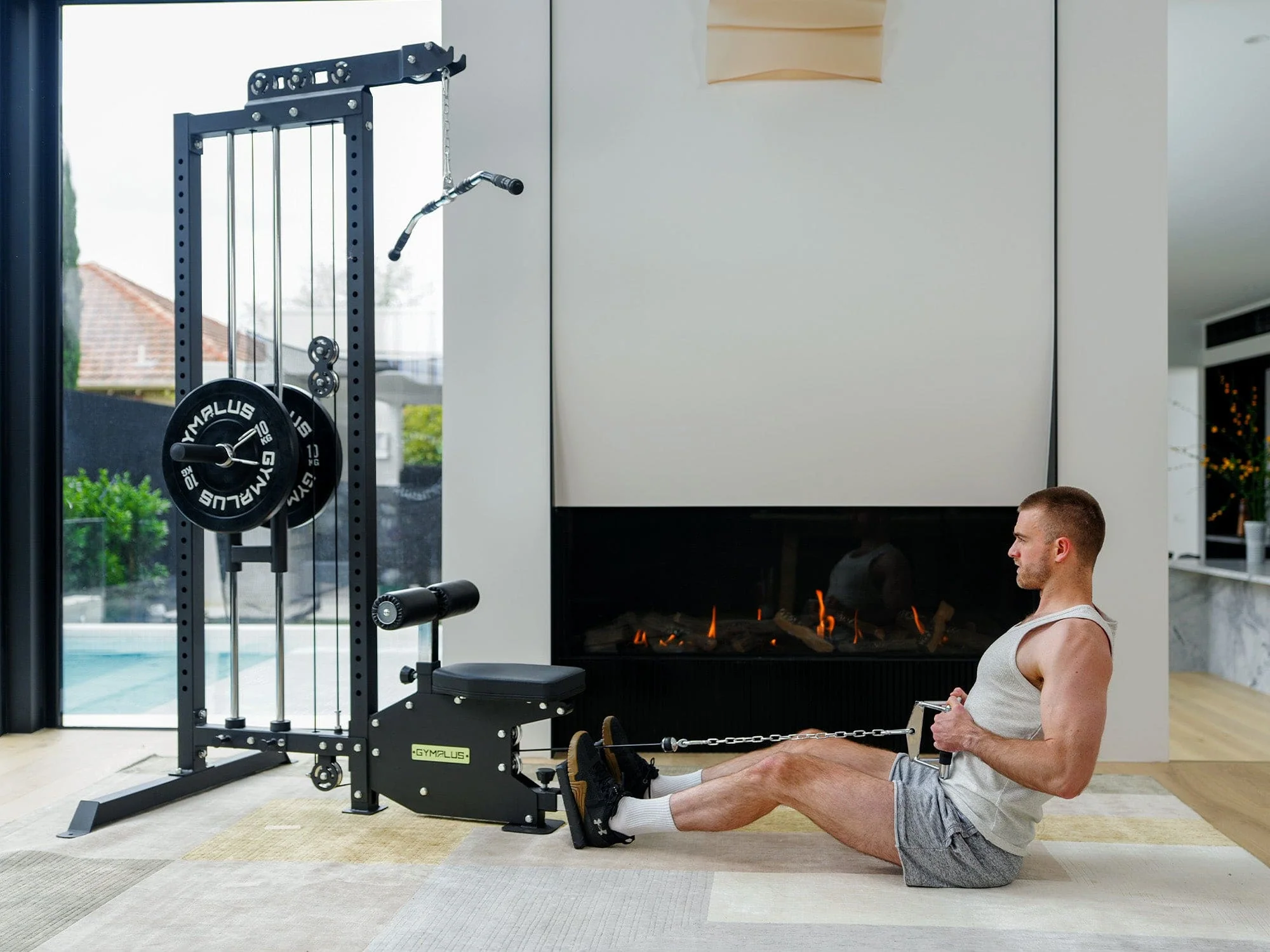 Lat Pulldown Low Row Machine with Aluminium Pulley Wheels - L4 Pro Series - Image 4