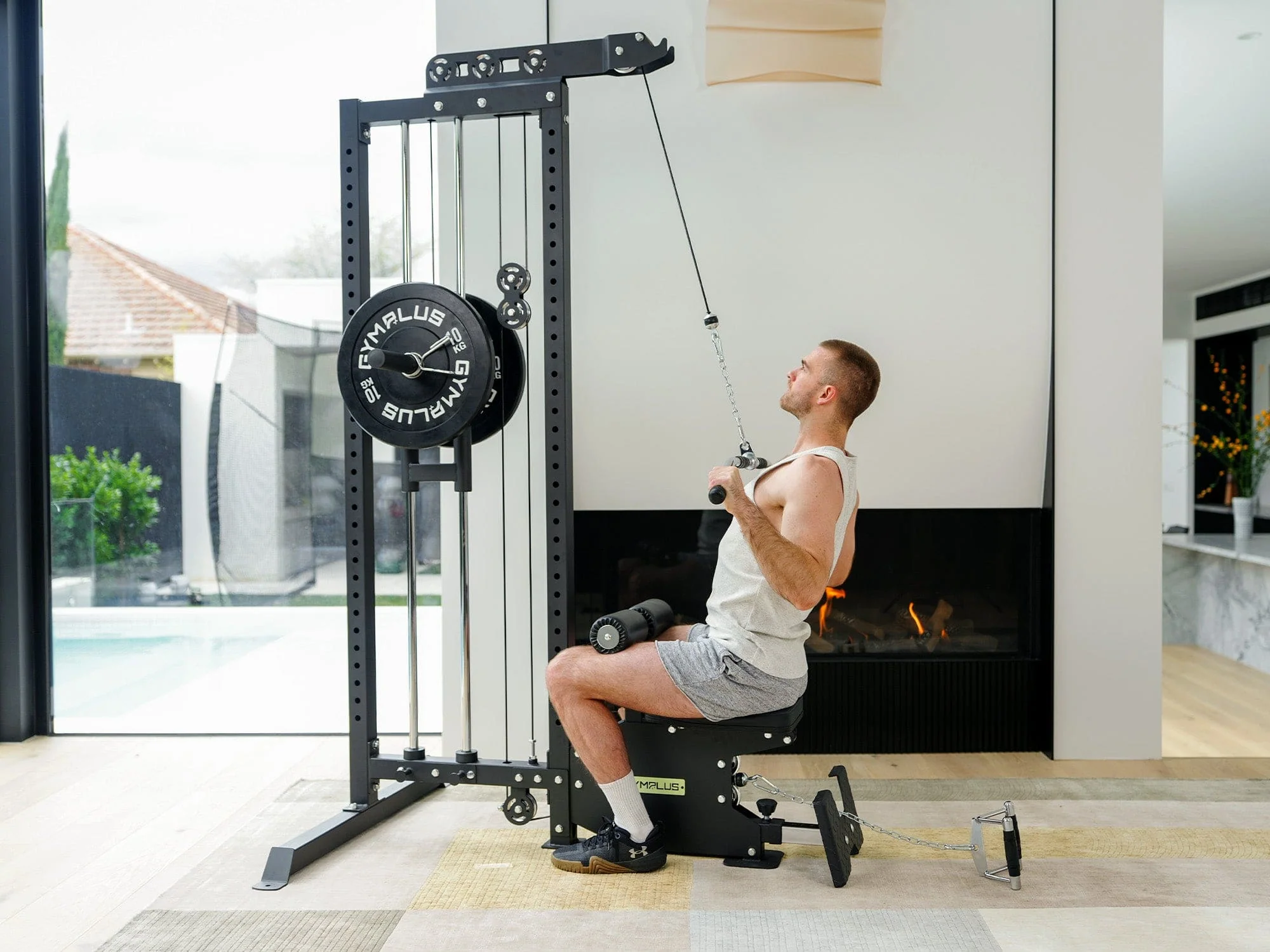 Lat Pulldown Low Row Machine with Aluminium Pulley Wheels - L4 Pro Series - Image 3