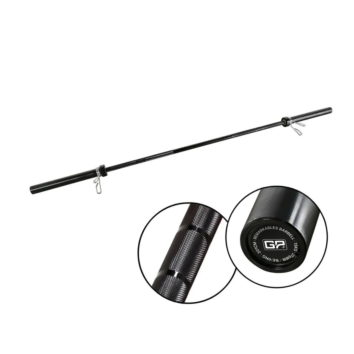 Olympic Barbell 15kg - Black Zinc - Image 5