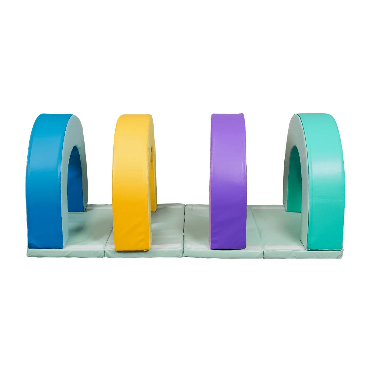 MEMAX Baby Playroom Soft Arch Tunnel Set of 4 with Crawling Mat - Image 6