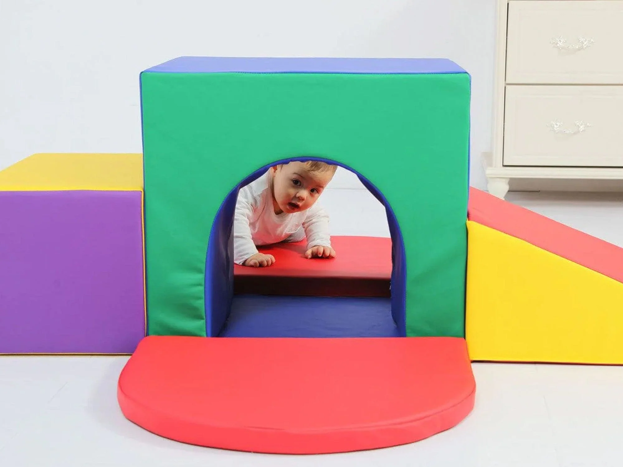 MEMAX Sensory Large Soft Block Indoor Tunnel Maze Climber - 6 Piece - Image 6