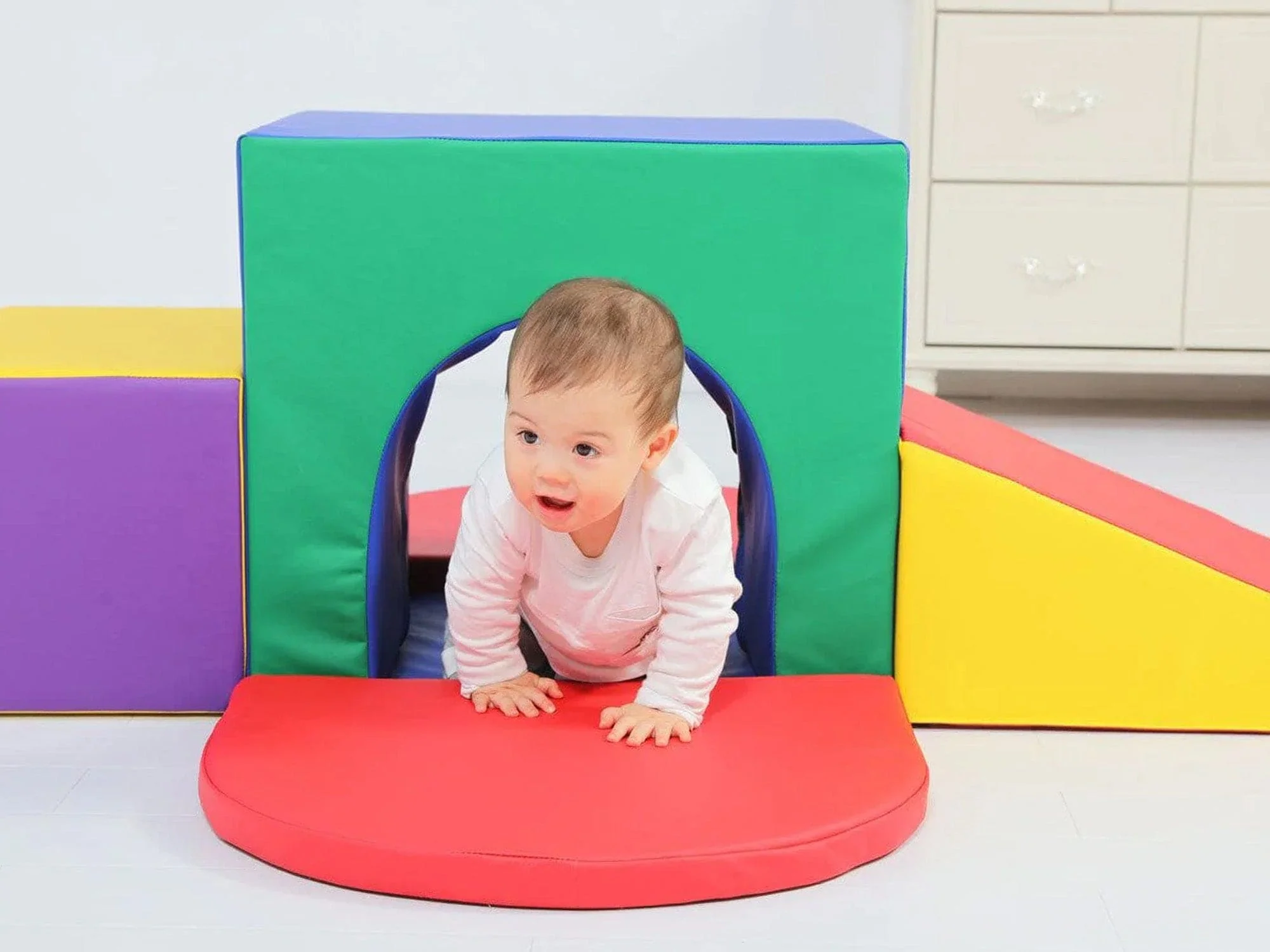 MEMAX Sensory Large Soft Block Indoor Tunnel Maze Climber - 6 Piece - Image 7